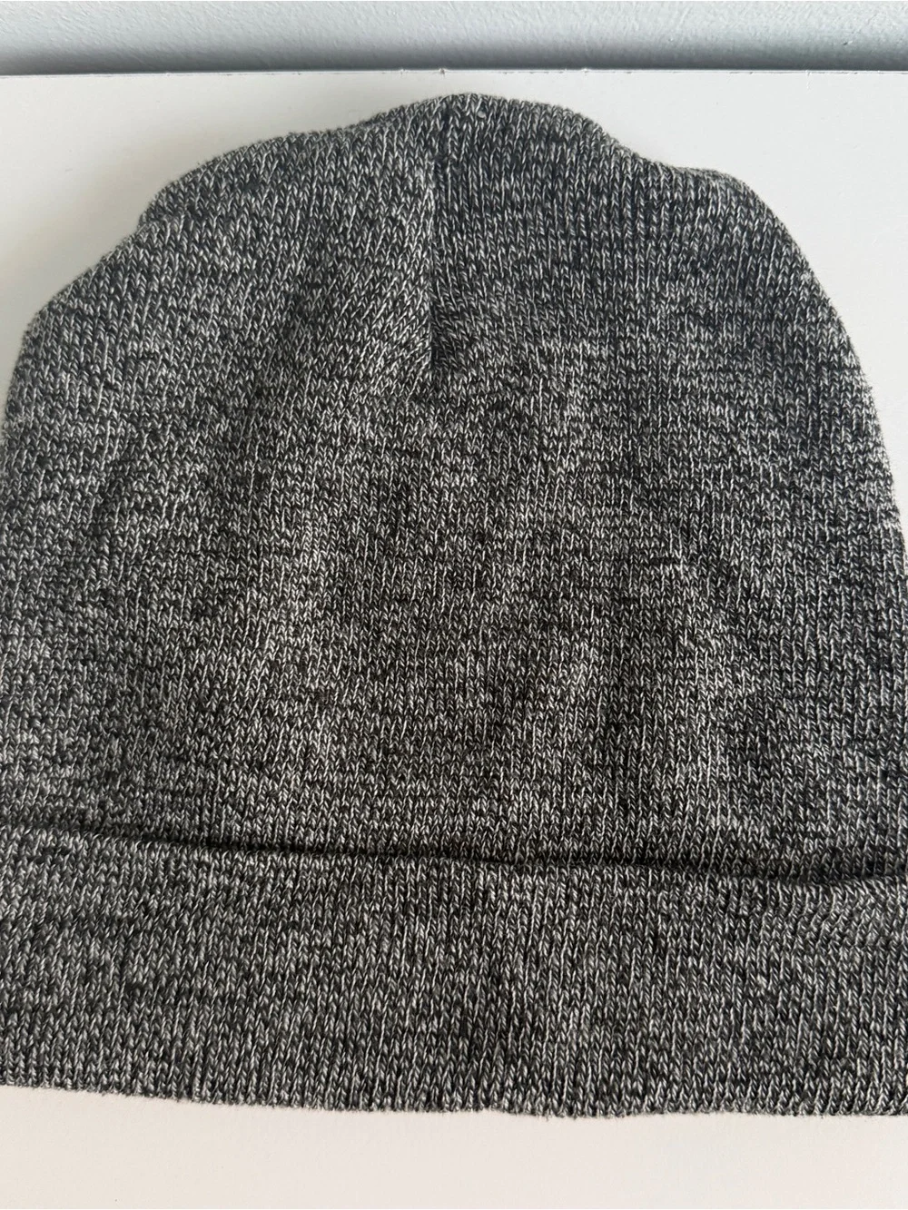 Carhartt Marled Gray Folded Cuff Beanie with Logo Patch one size
